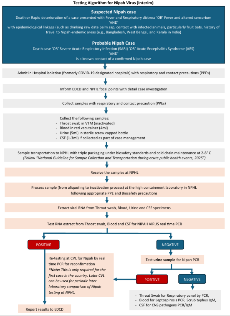 Testing Algorithm for Nipah Virus (Interim)